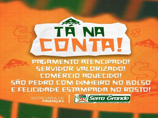 Pagamento está na conta!