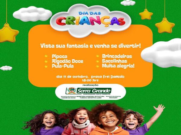 Celebre o Dia das Crianças com nossa festa a fantasia!